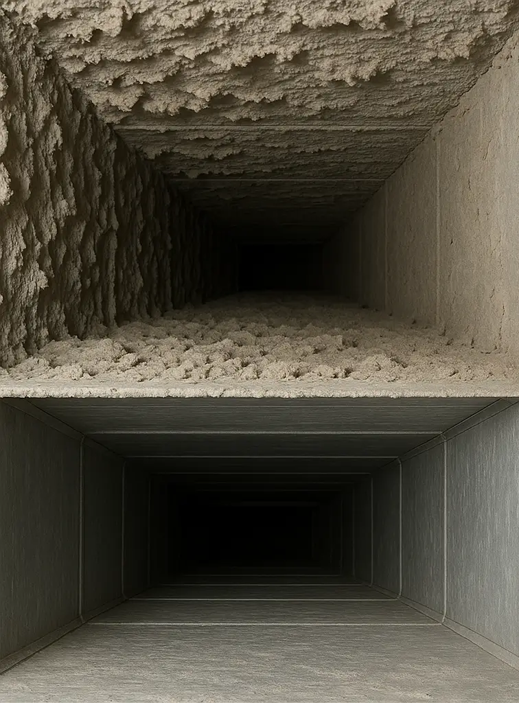 Professional technician cleaning home air vent using advanced vacuum equipment in Texas